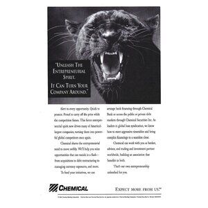 Unleash the Entrepreneurial Spirit Chemical Bank Advert 1990s Vintage Print Ad